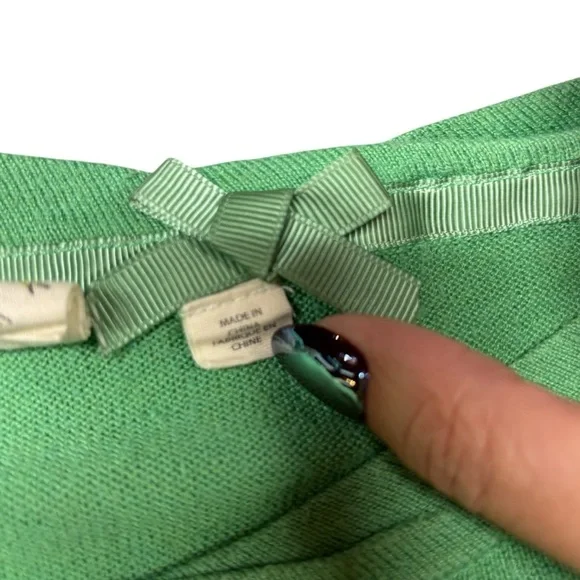 Anthropologie | Vintage Bird Label | Green Knit Pullover Sweater | Small - Picture 7 of 9